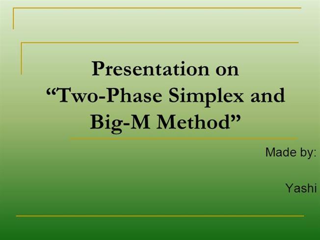 simplex method pdf